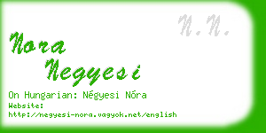 nora negyesi business card